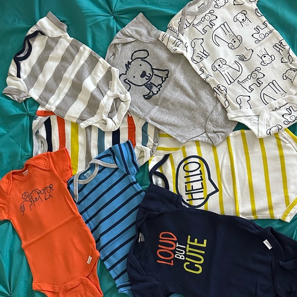 Colorful Baby Onesies Set (8) - Picture 1 of 2